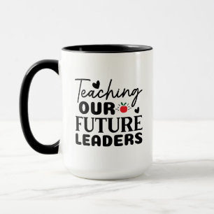 Taza Arte tipográfico para Enseñar a nuestros futuros l