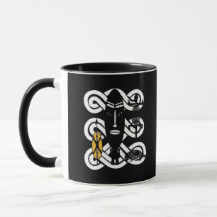 Taza Arte tribal africano abstracto contemporáneo