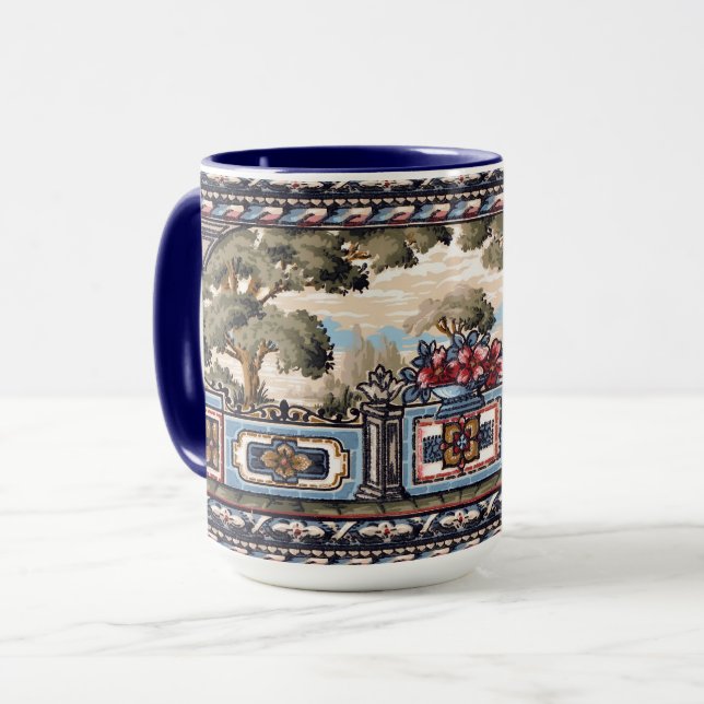 Taza Arte y artesanía Estilo Balcón Paisaje Vista Friez (Anverso izquierdo)