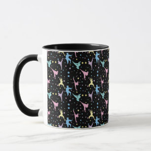 Taza Artes Marciales Karate Abstracto Estrellas Destell