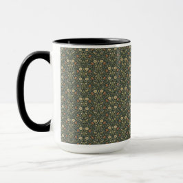 Taza Artes y Oficios Botánico en Azul Turquesa y Marrón