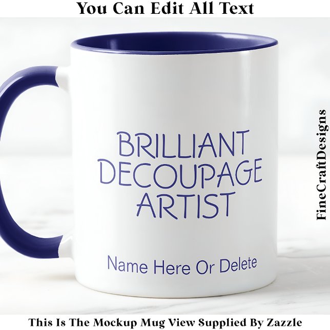 Taza Artesanía De Decoupage Brillante, Nombre 018 Artes (Subido por el creador)