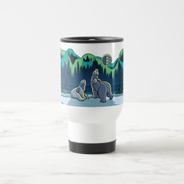 Taza ártica del oso polar de la taza del viaje del (Centro)