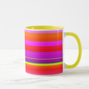 Taza Artista creativo de color rojo violeta rayado