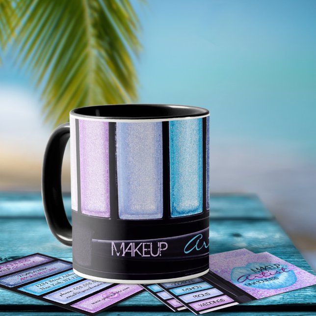 Taza Artista de maquillaje Violet Blue Eyeshadow (Subido por el creador)