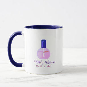 Taza Artista de uñas personalizado Esmalte de uñas púrp