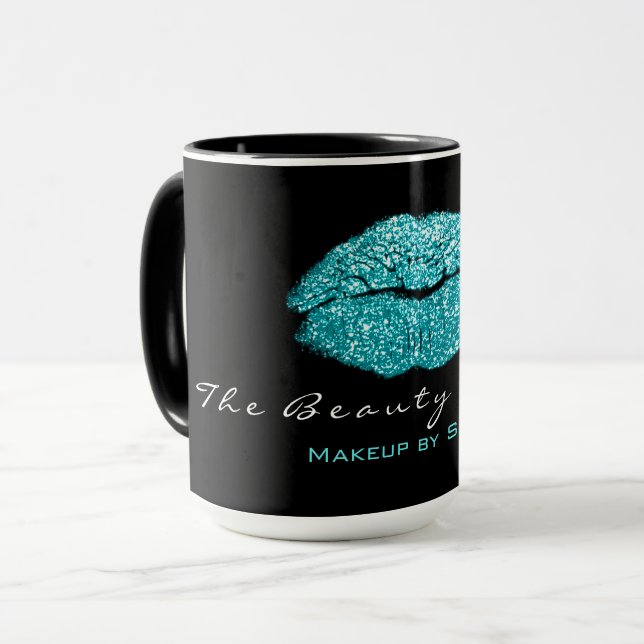 Taza Artista maquillaje Beso de belleza labios Tiffany  (Anverso izquierdo)