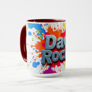 Taza Artística Papá Mola Explosión de Color