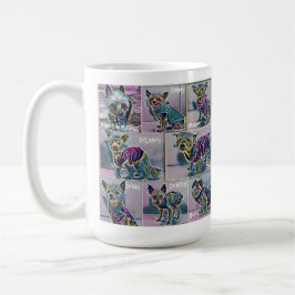 Taza artística poderosa minúscula del equipo ideal