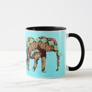 Taza Artsy Colorful Elephant Coffee Mug