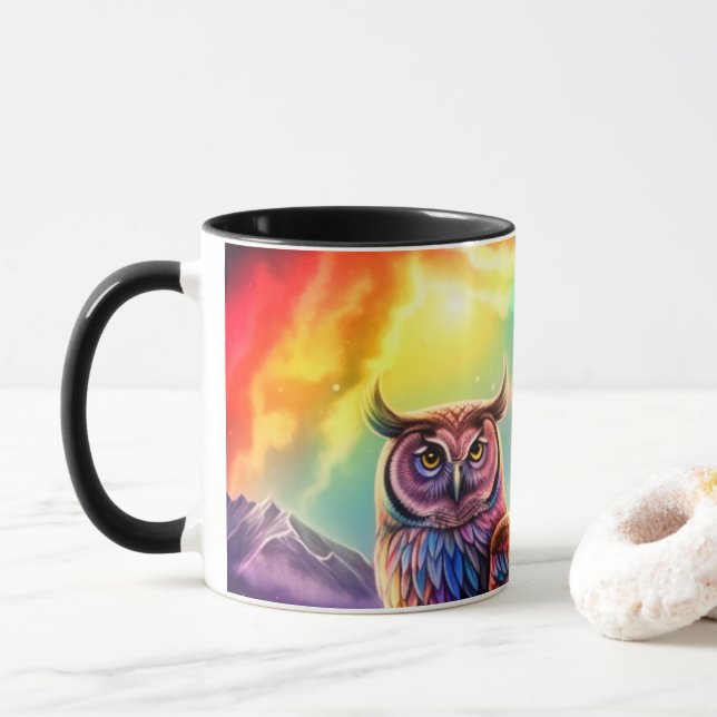Taza Artsy Owl (Con donut)