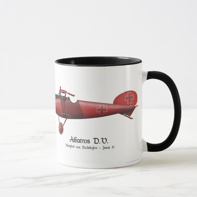 Taza As de vuelo rojo de barón Manfred von Richthofen (Derecha)