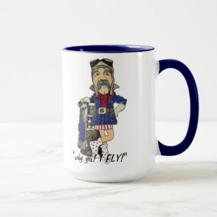 Taza As de vuelo viejo experimental divertido de