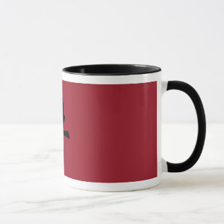 Taza Asalte con símbolo chino del buey, negro y rojo