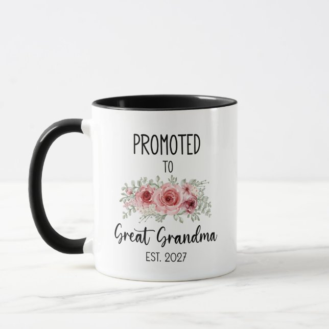 Taza Ascendida a Bisabuela Est 2027 Flores Bebé (Izquierda)