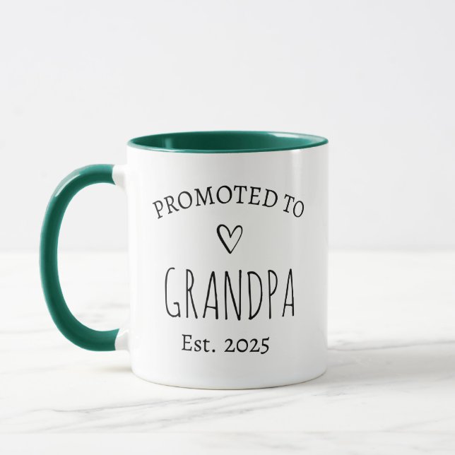 Taza Ascendido a Abuelo Personalizado  (Izquierda)