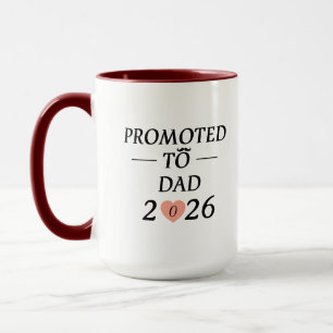Taza Ascendido a Papá 2026 Regalo de Baby Shower para