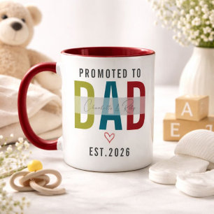 Taza Ascendido a Papá Foto Personalizada   Primer Padre