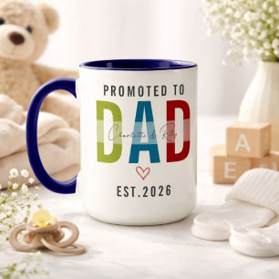 Taza Ascendido a Papá Foto Personalizada   Primer Padre