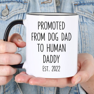 Taza Ascendido de Papá Perro a Mamá Humana Embarazo