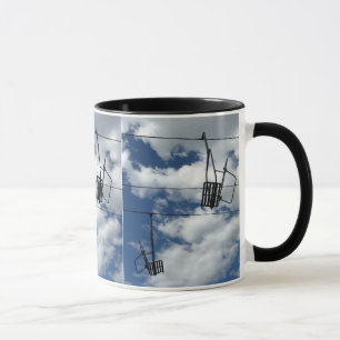 Taza Ascensor de esquí y cielo