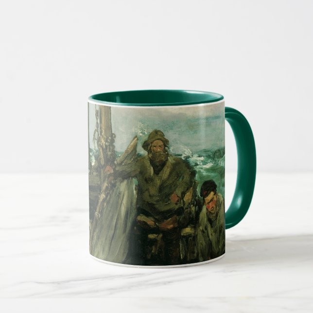 Taza Aseos del mar de Edouard Manet, arte de época (Anverso derecho)
