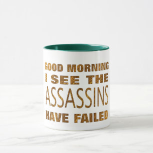 Taza Asesinos divertidos han fallado en Mug Meme Gift M