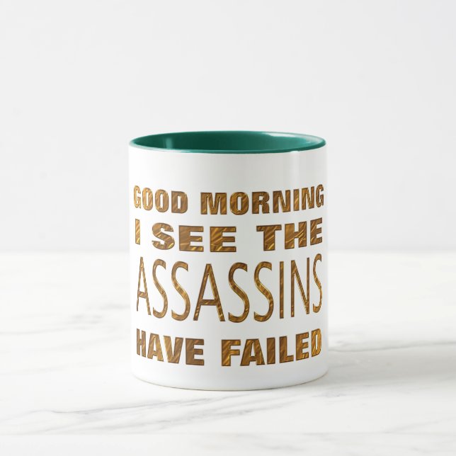 Taza Asesinos divertidos han fallado en Mug Meme Gift M (Centro)