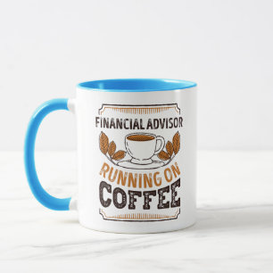 Taza Asesor financiero en ejecución de regalo de cafete