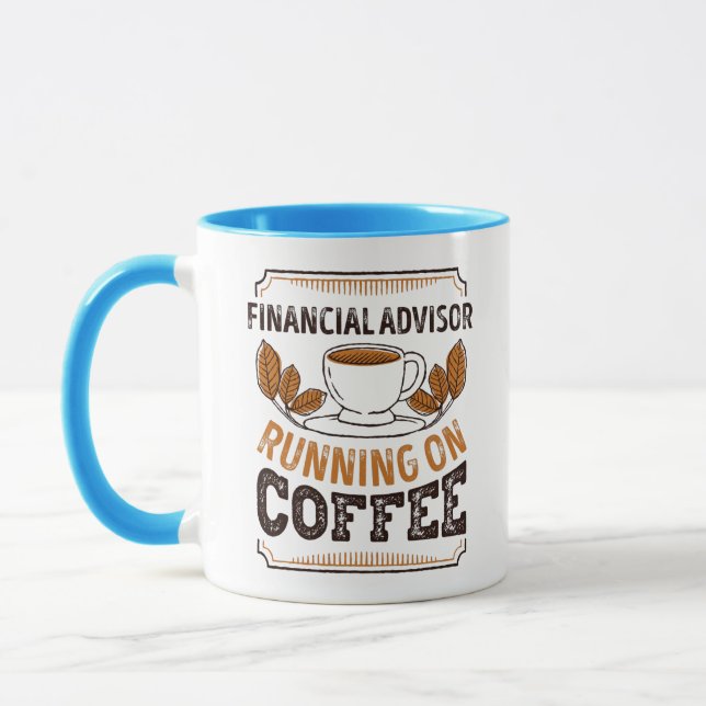 Taza Asesor financiero en ejecución de regalo de cafete (Izquierda)