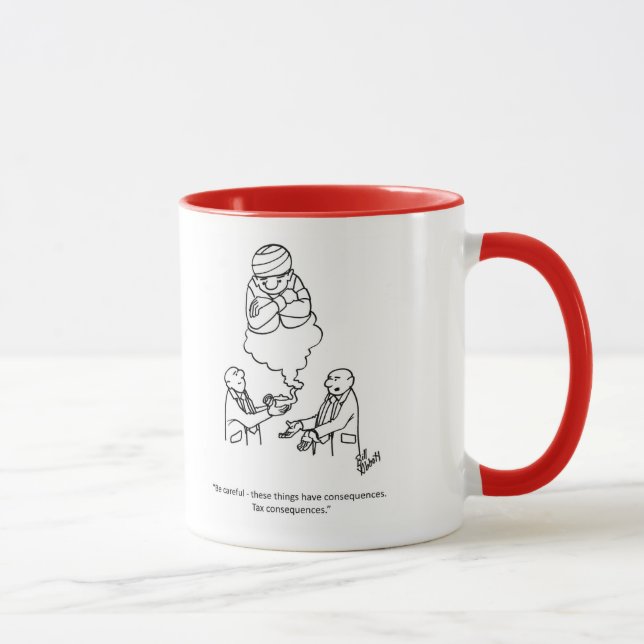 Taza Asesores financieros Humor Mug (Derecha)