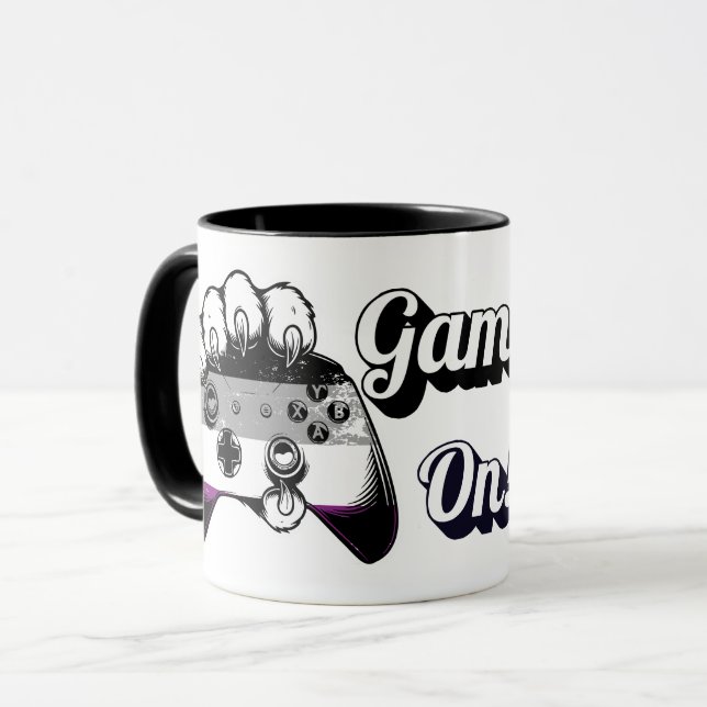 Taza Asexual Pride Game On Tiger Paw Controller Mug 26 (Anverso izquierdo)