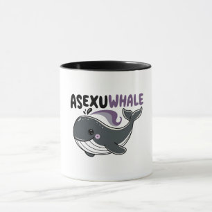 Taza Asexuwhale" Ballena Divertida Mar LGBTQ Orgullo As
