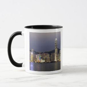 Taza Asia, China, Hong Kong, paisaje urbano de la ciuda