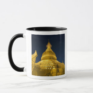 Taza Asia, Myanmar, Yangon, templo budista en Yangon