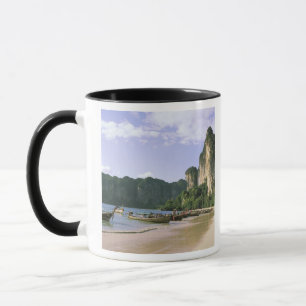 Taza Asia, Tailandia, Krabi. Playa West Railay, larga