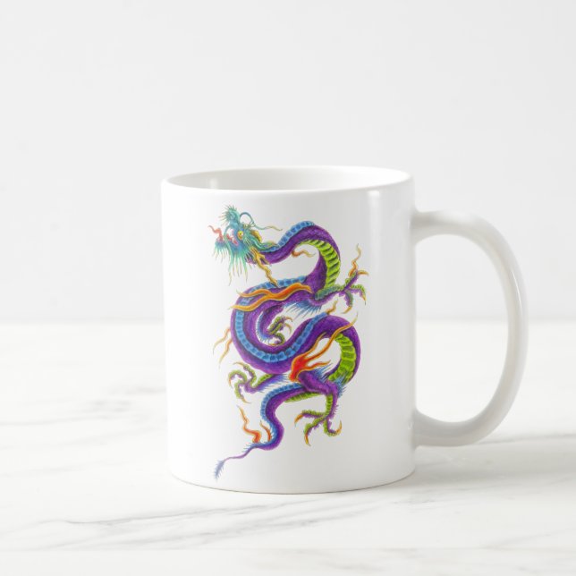 taza asiática del dragón (Derecha)