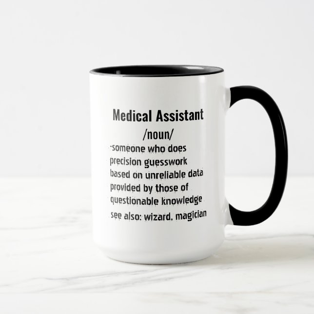 Taza Asistente médico divertida Donaciones de definició (Derecha)