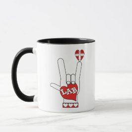 Taza ASL I Love YOU Rótulo LAB (LABORATORIO)