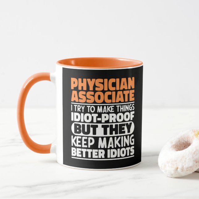 Taza Asociado Médico Intento Hacer Las Cosas Divertidas (Con donut)