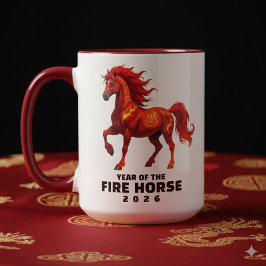 Taza Asombroso Año Chino del Caballo de Fuego 2026