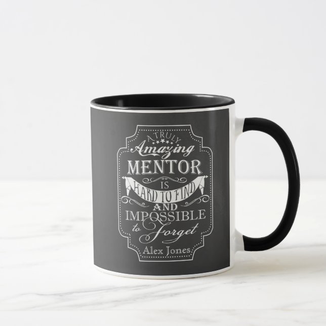 Taza asombroso signo de pizarra personalizada de mentor (Derecha)