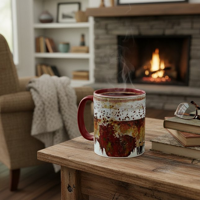 Taza Aspecto de gres con goteo de pintura (Subido por el creador)