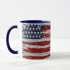 Taza Aspecto de metal galvanizado y bandera