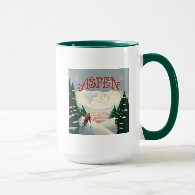 Taza Aspen Skier | Colorado (Derecha)