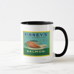 Taza Astoria, Oregon - etiqueta del caso de los