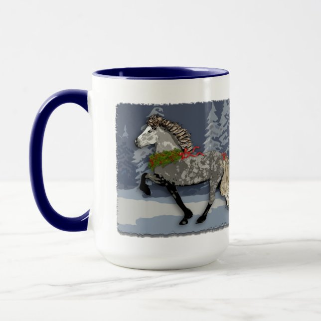 Taza Astrid, el caballo islandés de vacaciones (Izquierda)