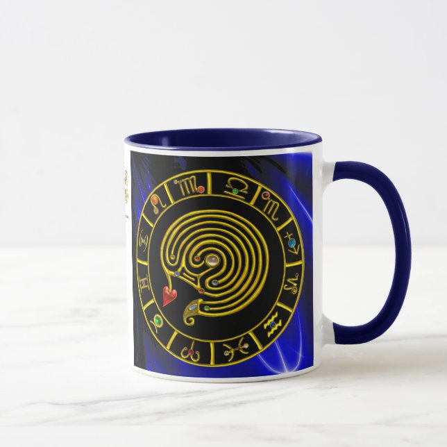 Taza Astrología CARÁCTICA ASTRAL LABYRINTH GOLD ZODIAC (Derecha)