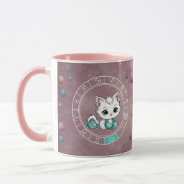 Taza Astrología del planeta de la rueda del gato curada