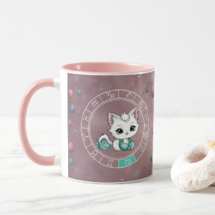 Taza Astrología del planeta de la rueda del gato curada